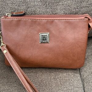 Stone Mountain Accessories Brown Wristlet Clutch